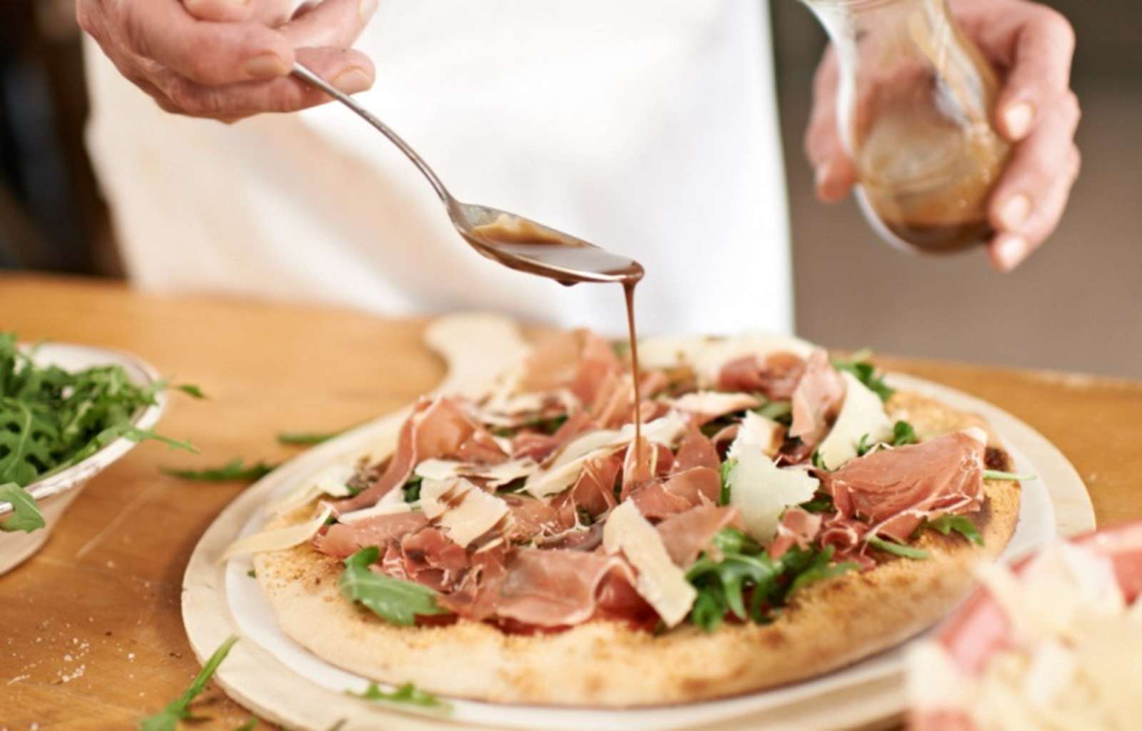 handmade pizza round