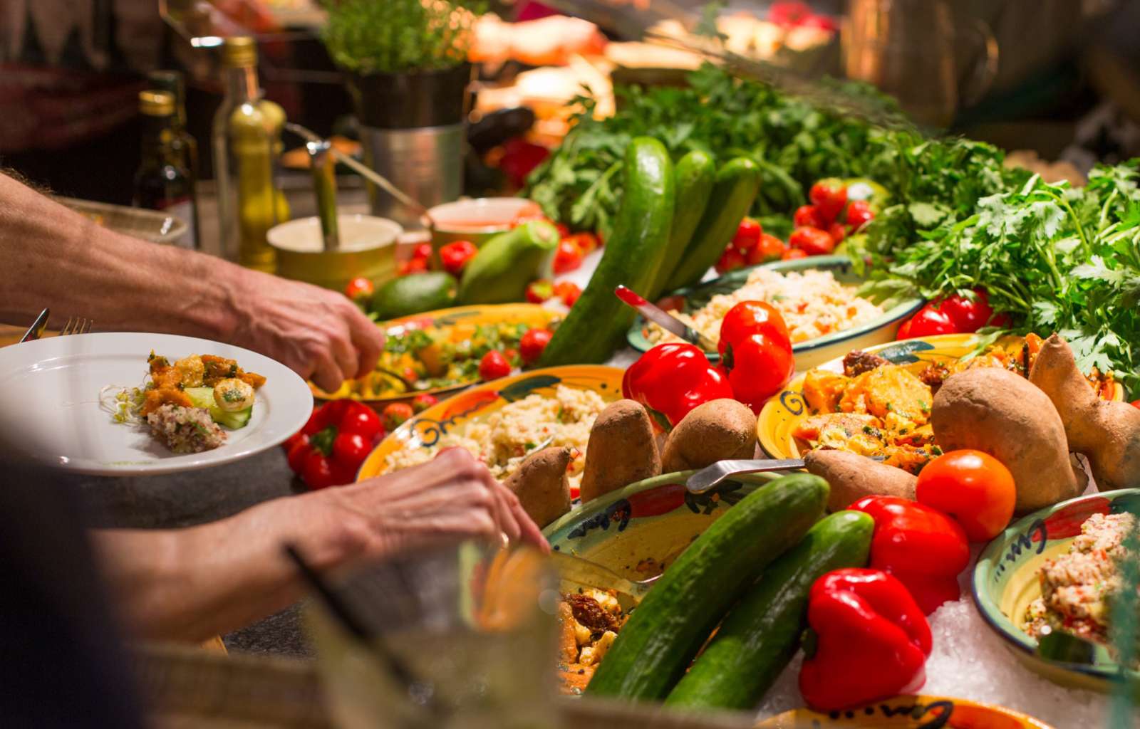 Salat- und Gemüse-Buffet
