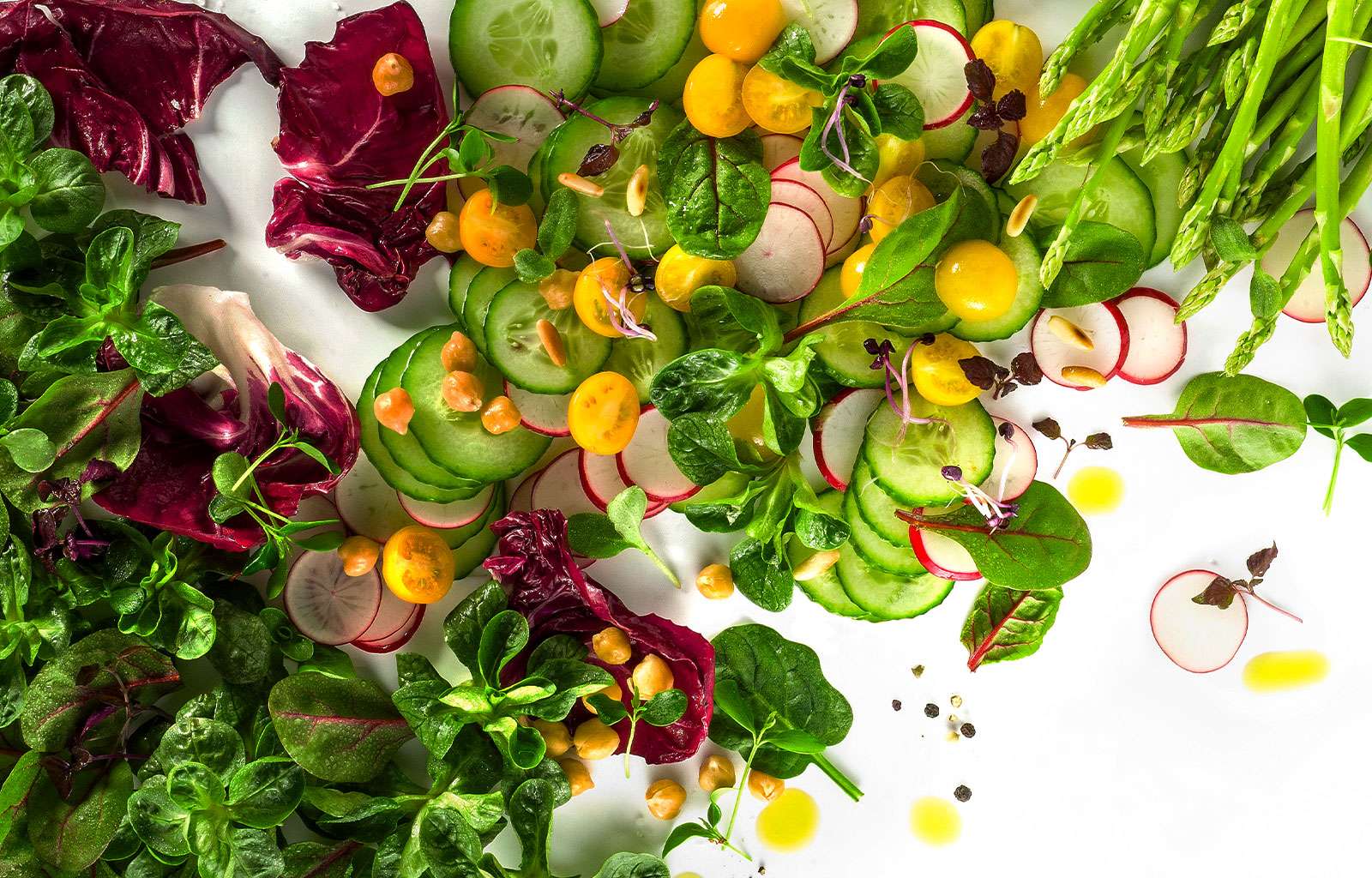 Verschiedene Salat