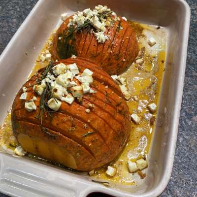 Hasselback Hokkaido vegetable of the month October